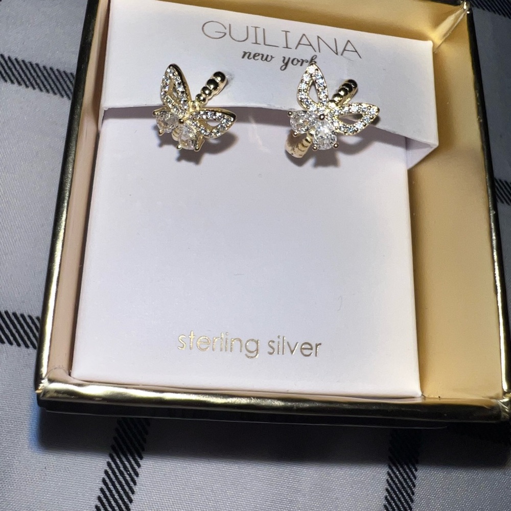 Gold Butterfly Earrings